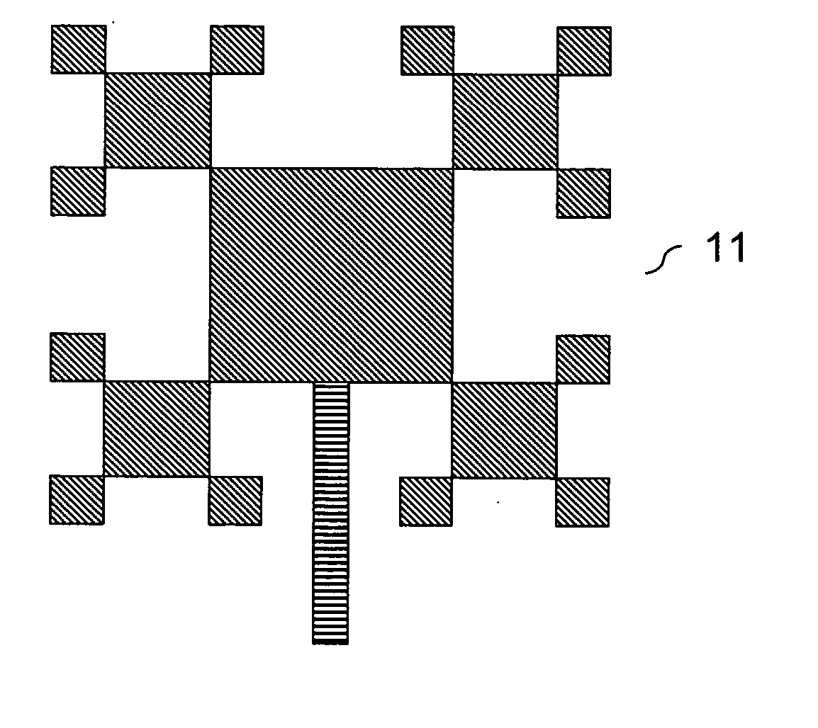 Vertical complementary fractal antenna