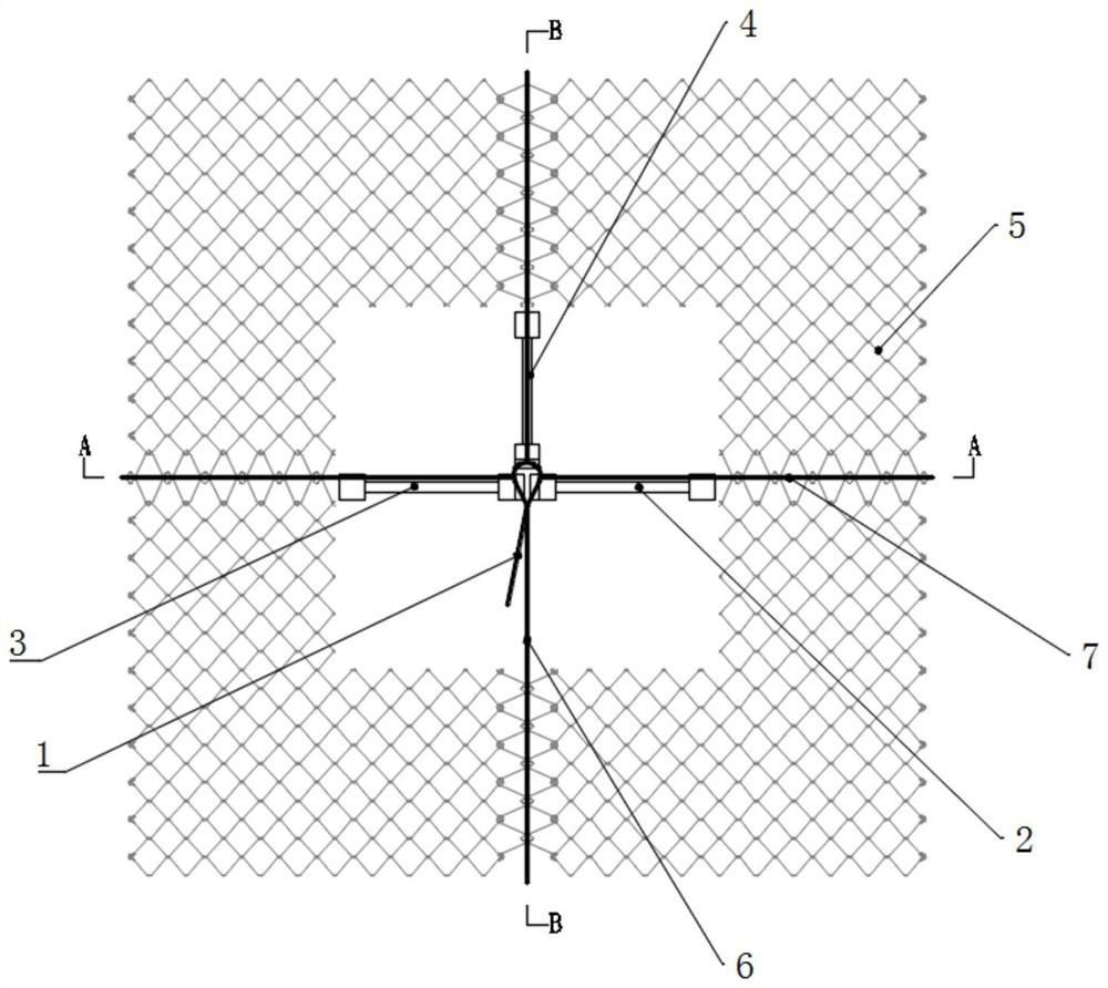 Node monitoring device and method for active protective net