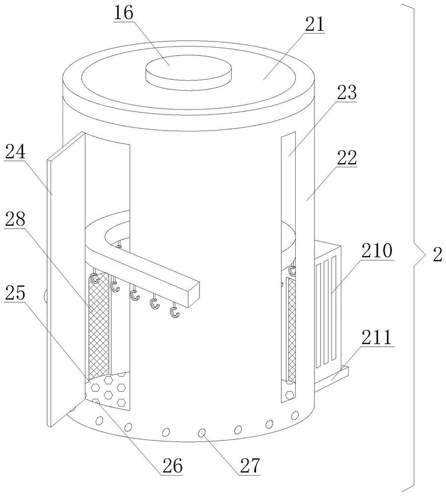 A high-efficiency air-drying device for sealing flat fish fermentation