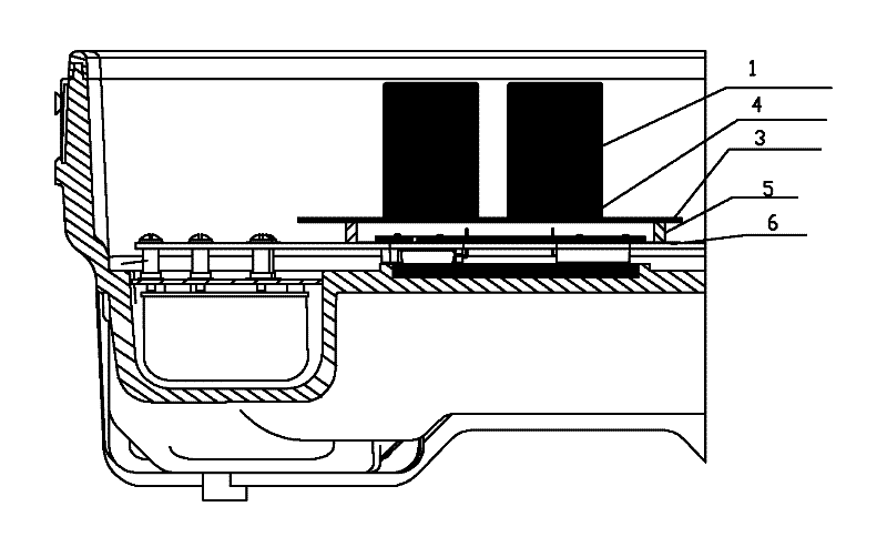 Detachable structure of bus electrolytic capacitor of photovoltaic inverter