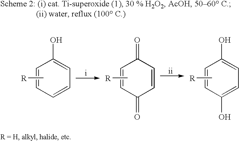 Process for conversion of phenol to hydroquinone and quinones