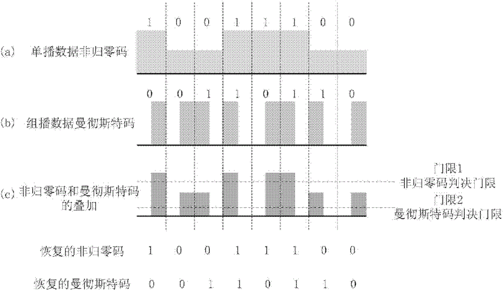 Wavelength division multiplexing passive optical network multicasting system based on code superposition