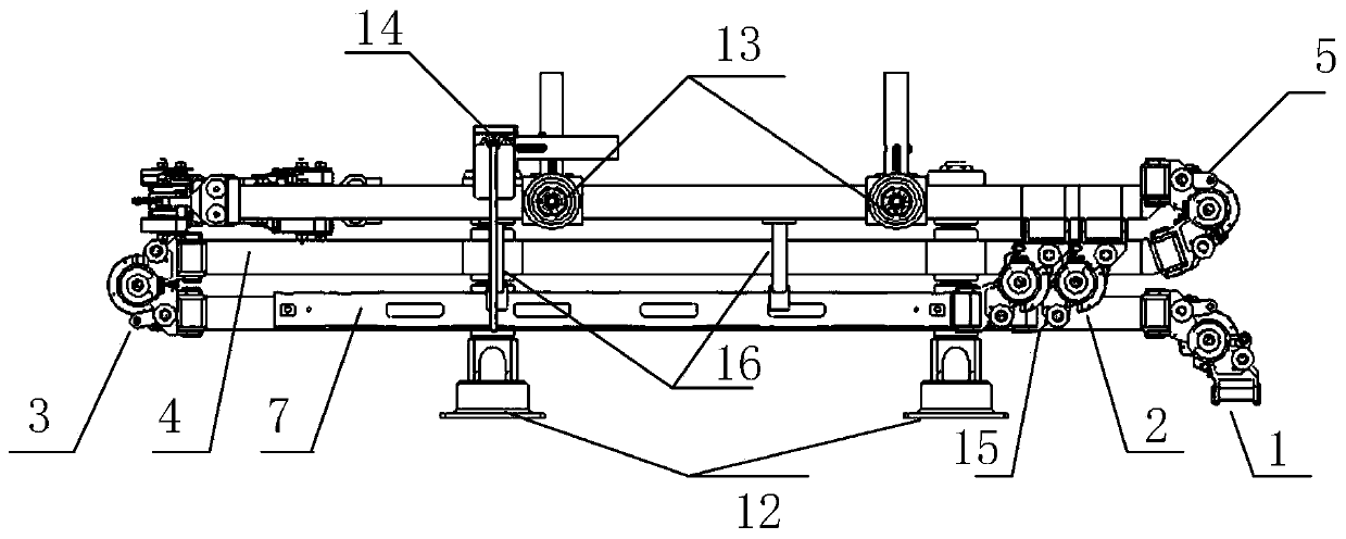 Cross layout antenna deployment device applied to spacecraft