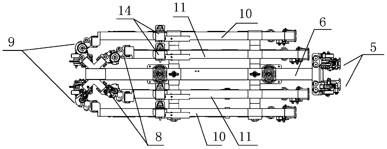 Cross layout antenna deployment device applied to spacecraft