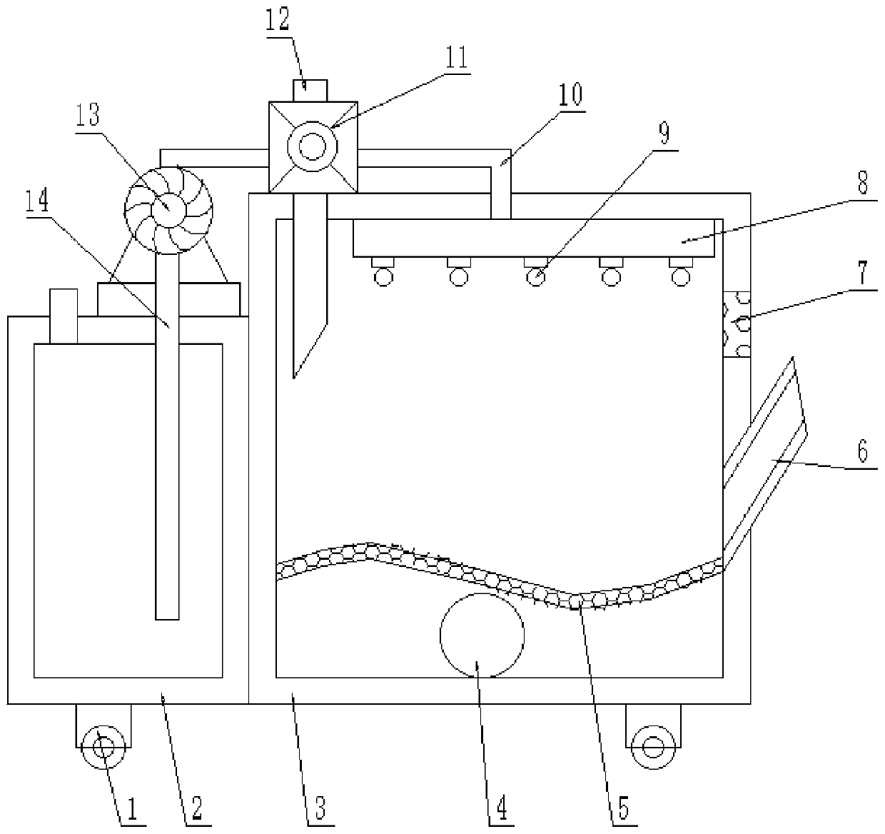 Movable dust collection device for electromechanical machining