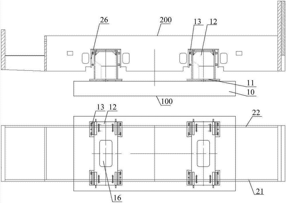 Assembling tool for industrial-mineral electric locomotive axle housing square holes