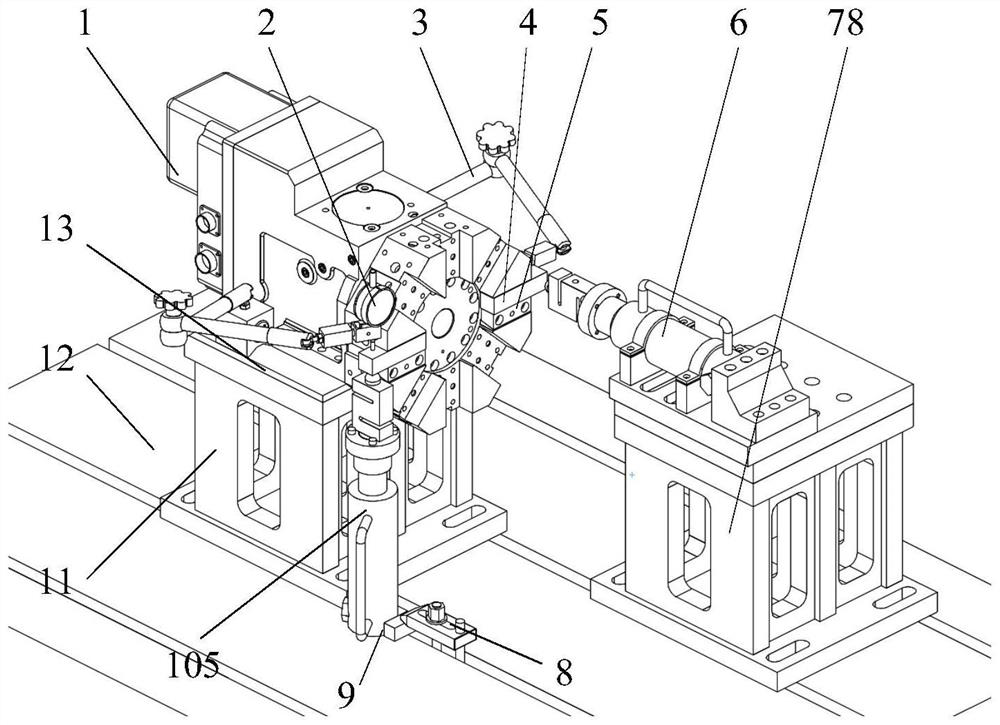 Numerical control tool rest static rigidity testing device and method