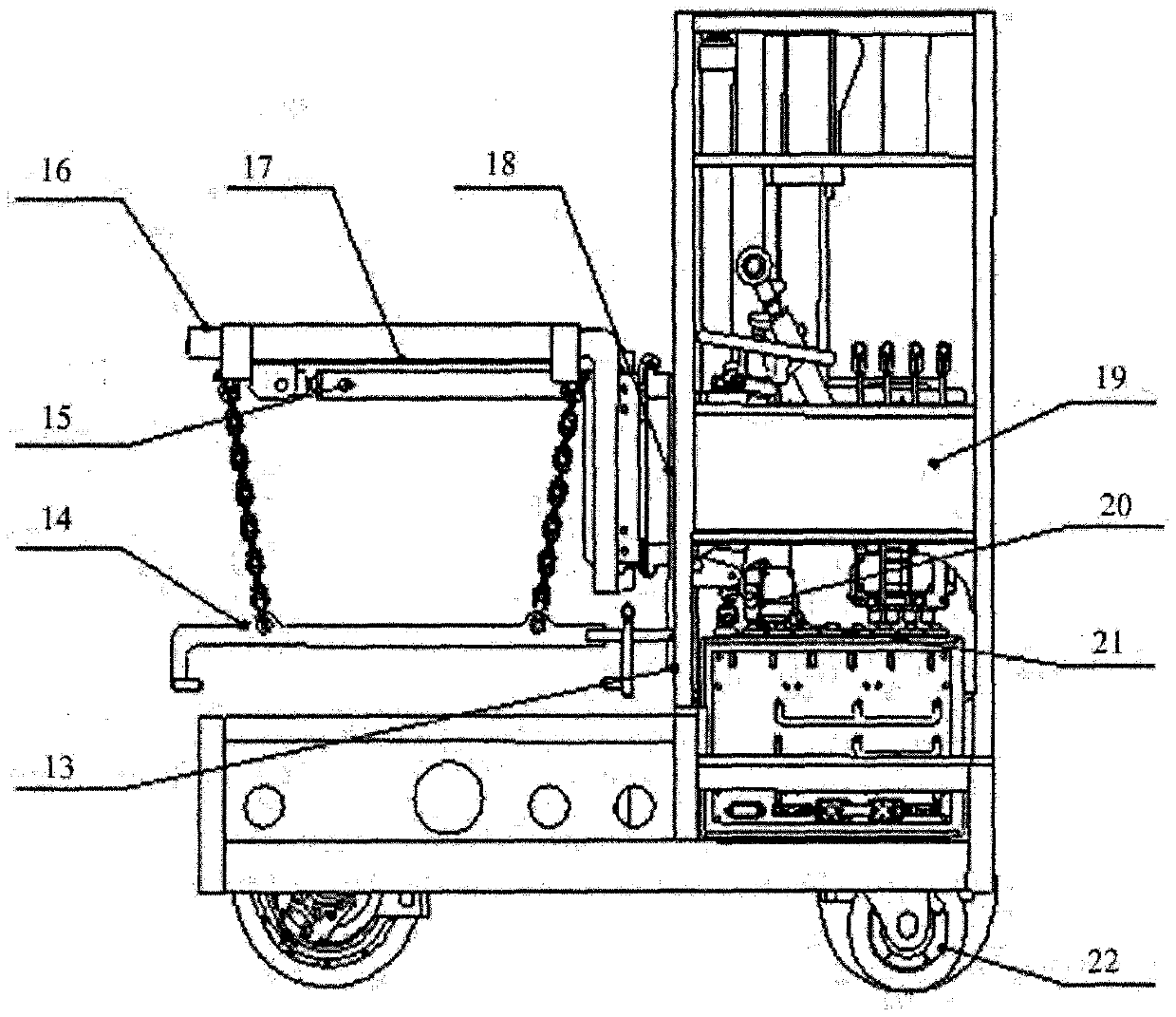 A four-way five-wheel side-type electric loading and unloading truck