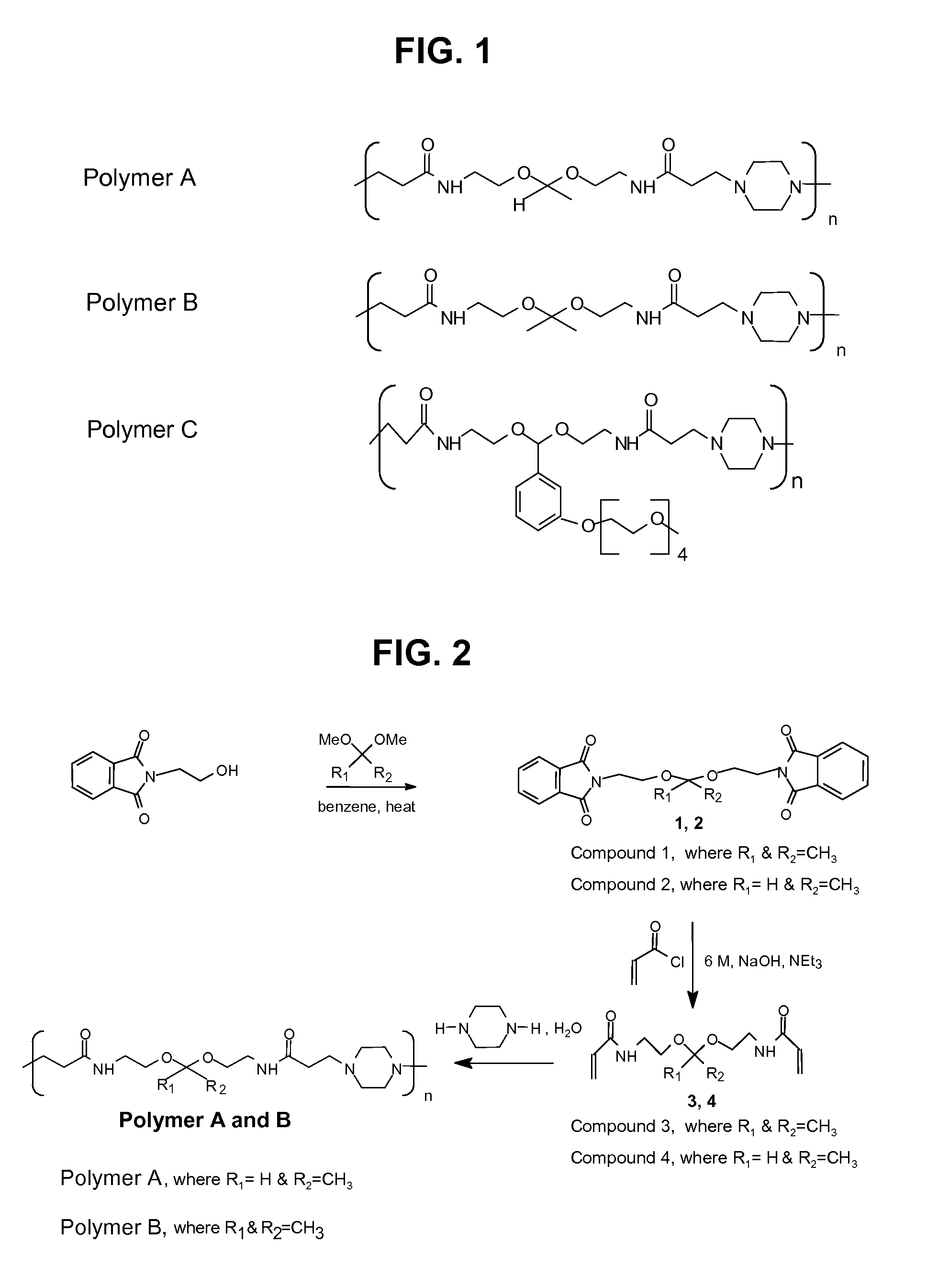 Main chain acid-degradable polymers for the delivery of bioactive materials