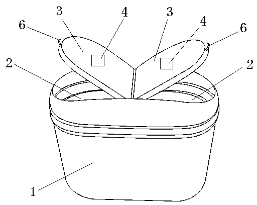 Vehicle-mounted garbage can provided with suckers