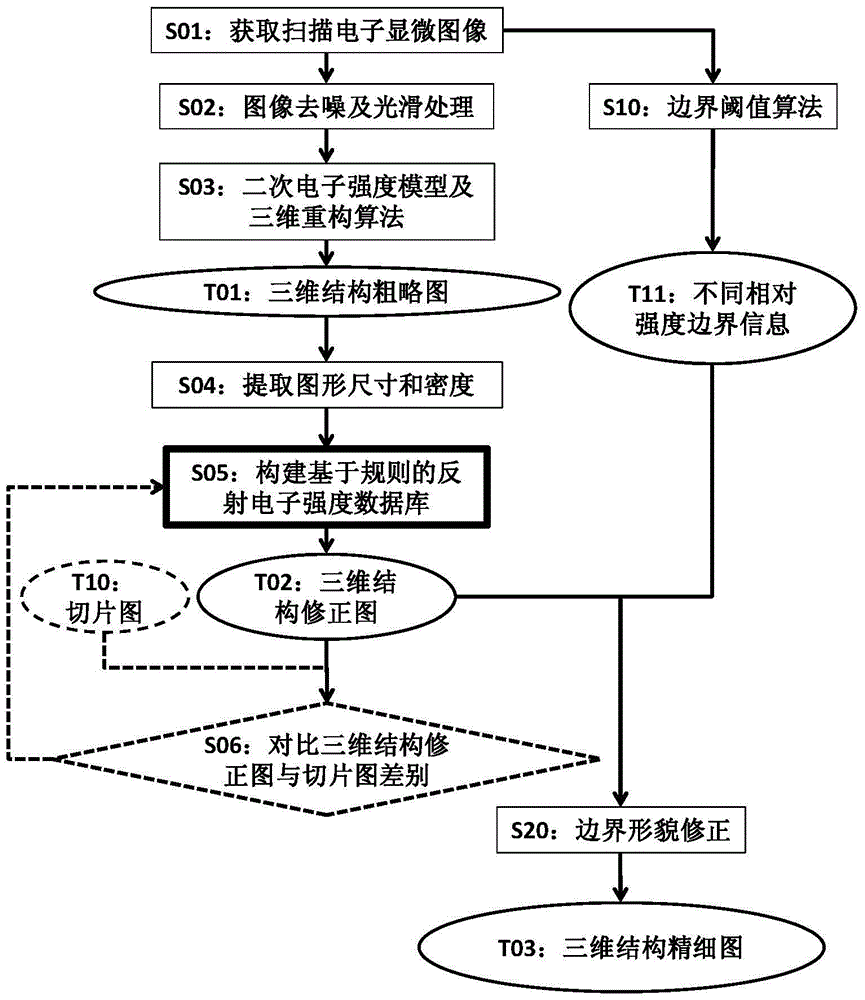 Three-dimensional reconstruction method for image of scanning electron microscope