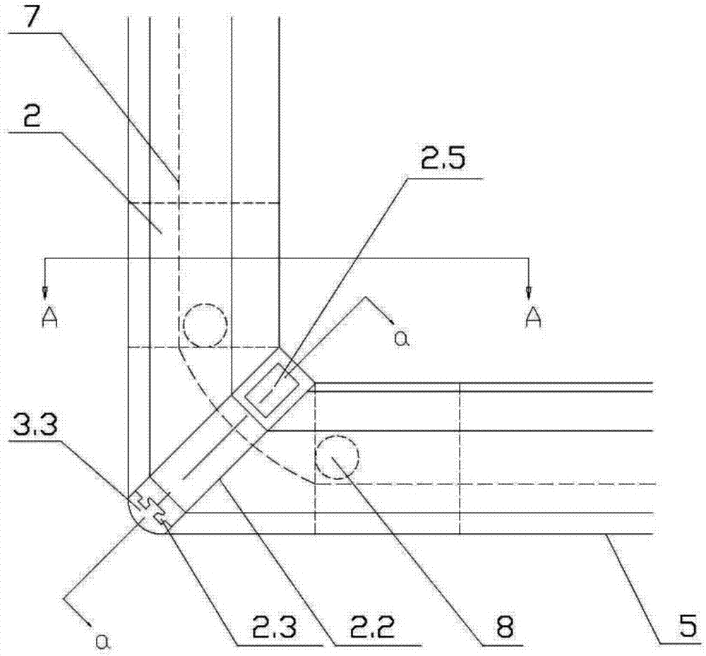 Combined angle regulator for suspension membrane hollow glass membrane stretching frame