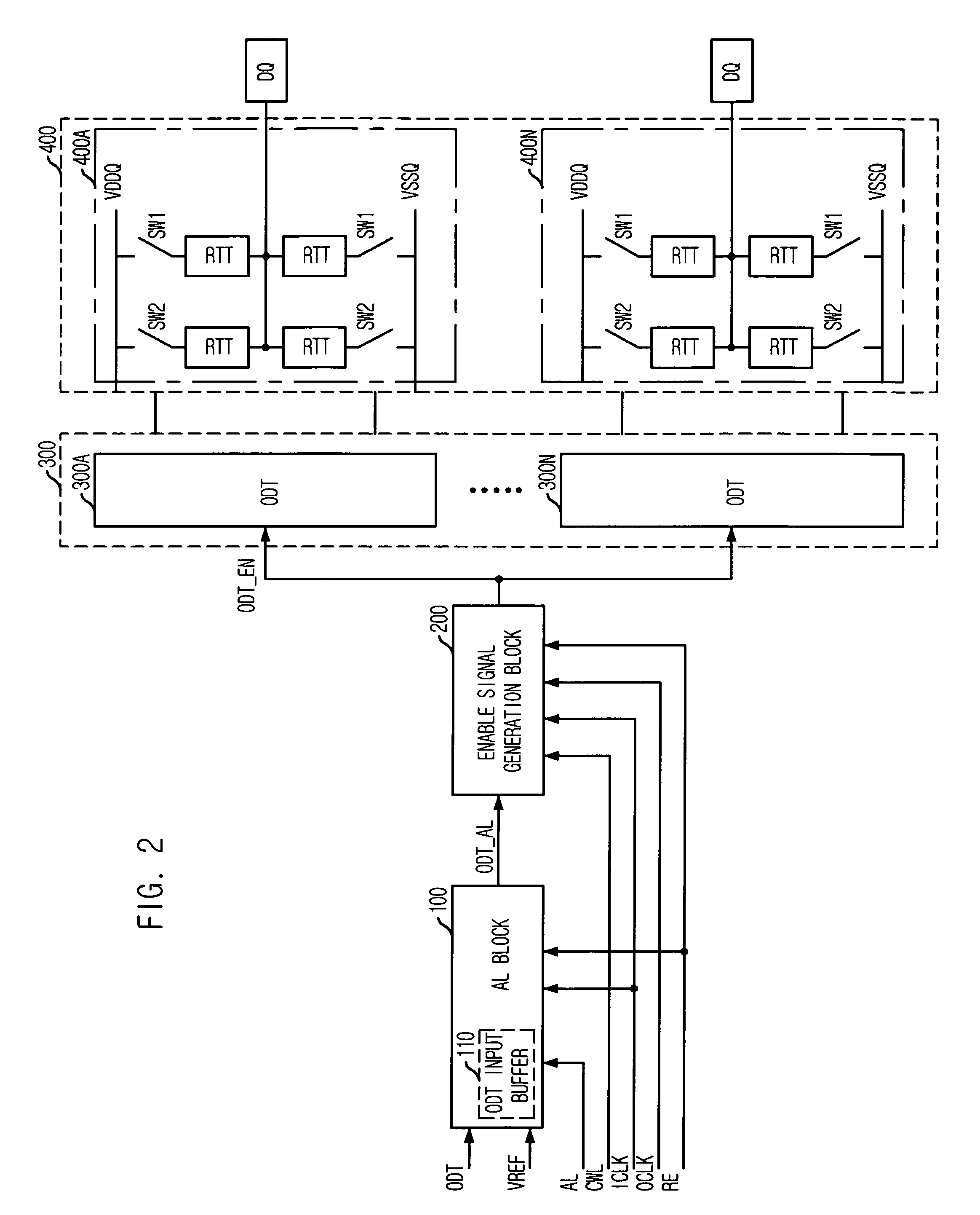 Device for controlling on die termination