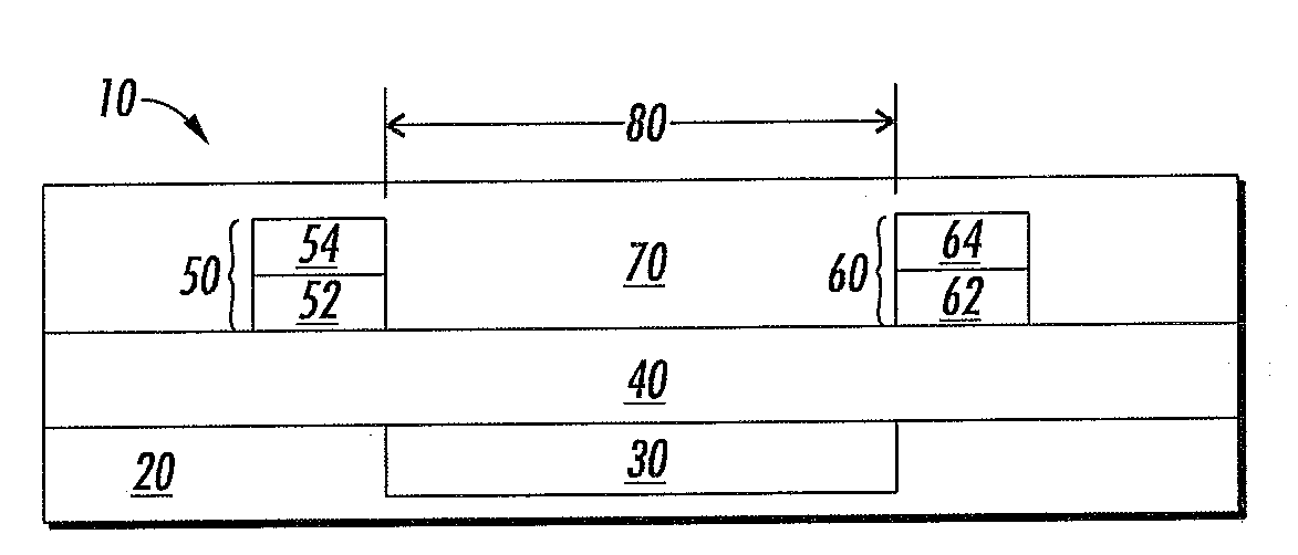 Organic thin film transistor with dual layer electrodes