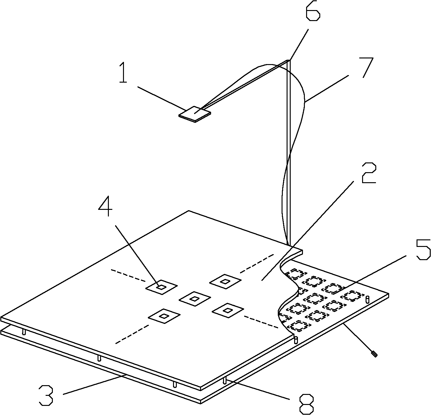 Low-scattering plane-reflective array antenna