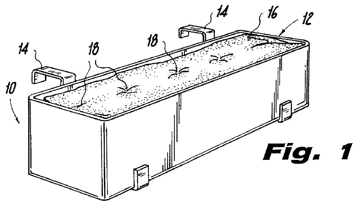 Plant growth bag for use in a flower box