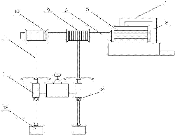 Wired unmanned aerial vehicle pier surface detection device