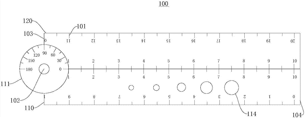 Medical multifunctional folding ruler