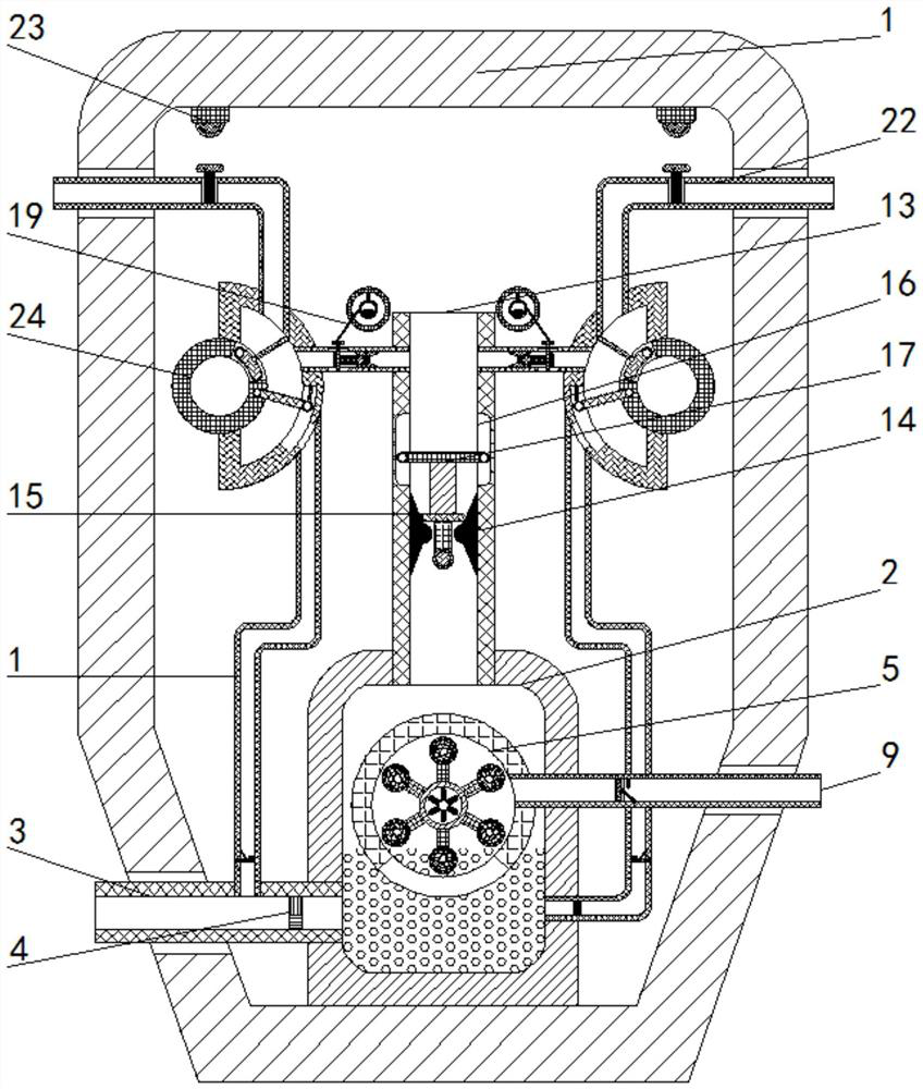 Equipment for thoroughly removing impurity gas chlorine mixed in hydrogen