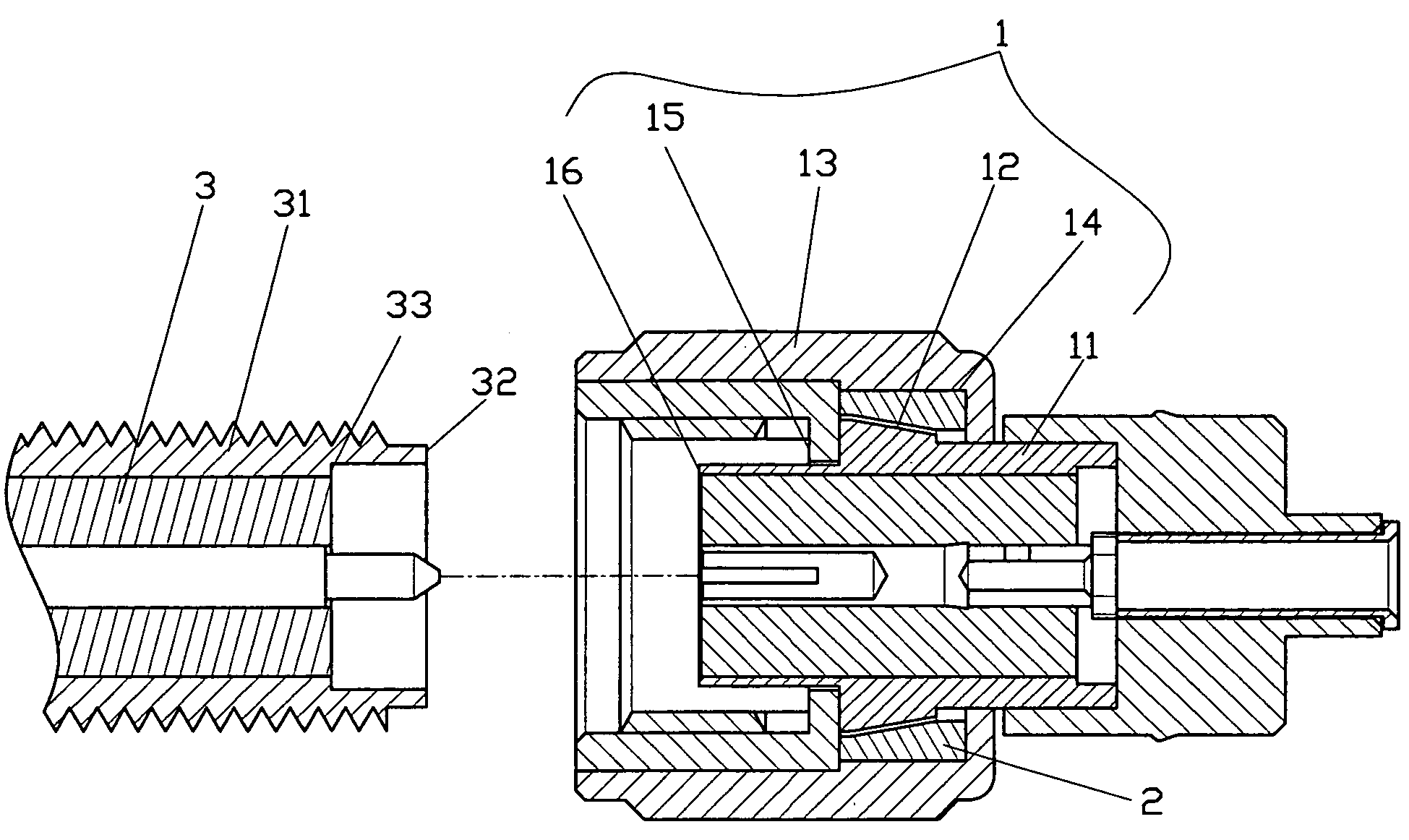 Connecting device for an antenna