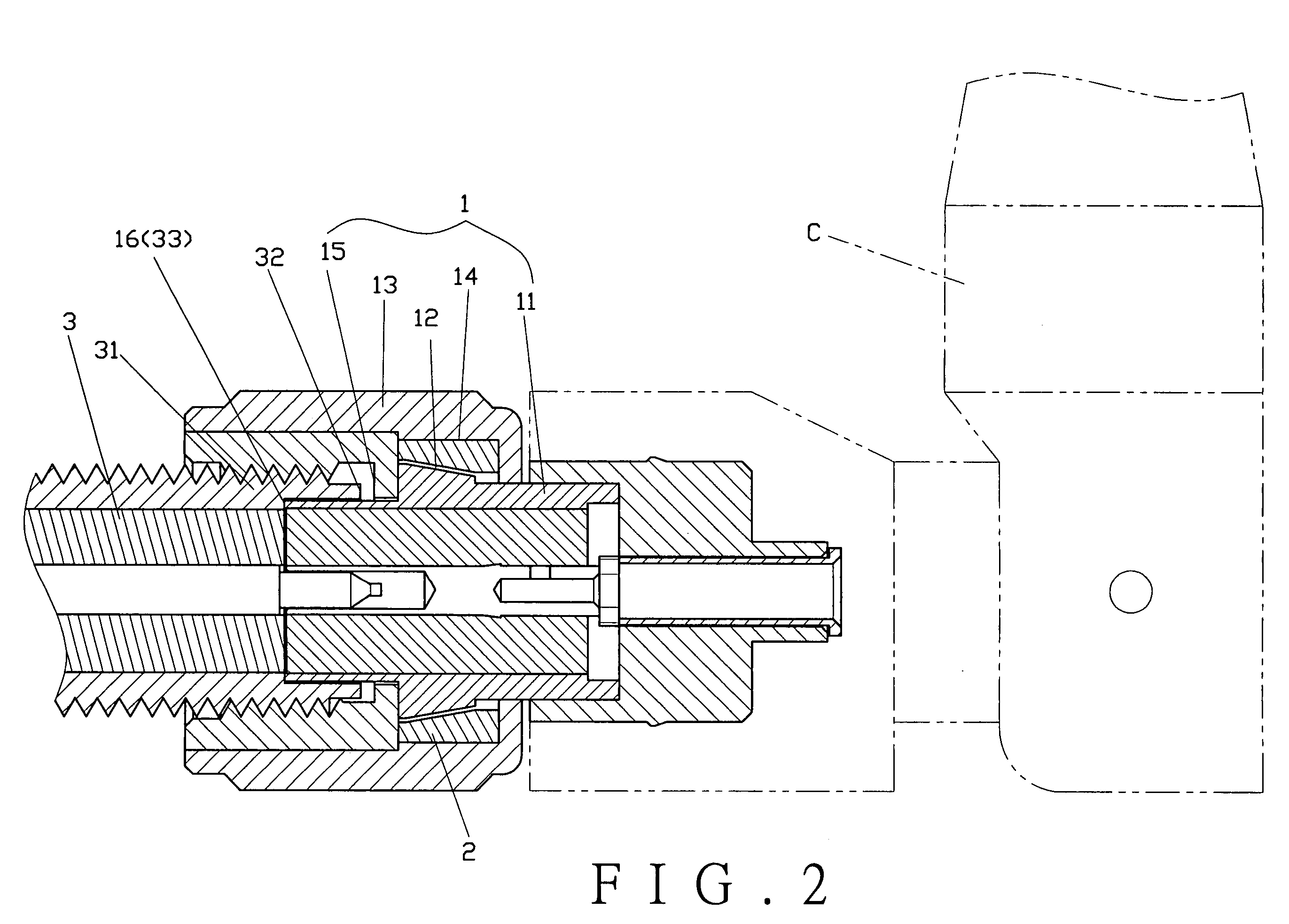 Connecting device for an antenna