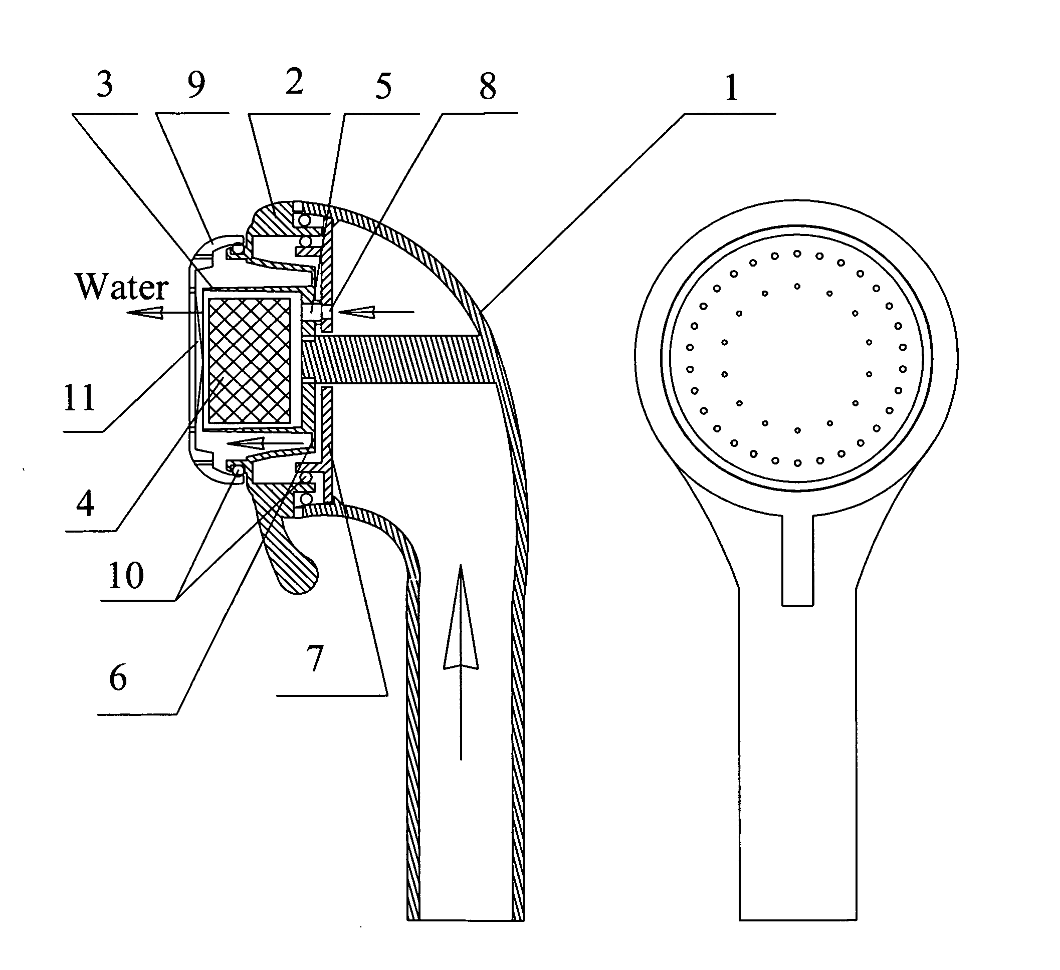 Controlled dispensing hand shower