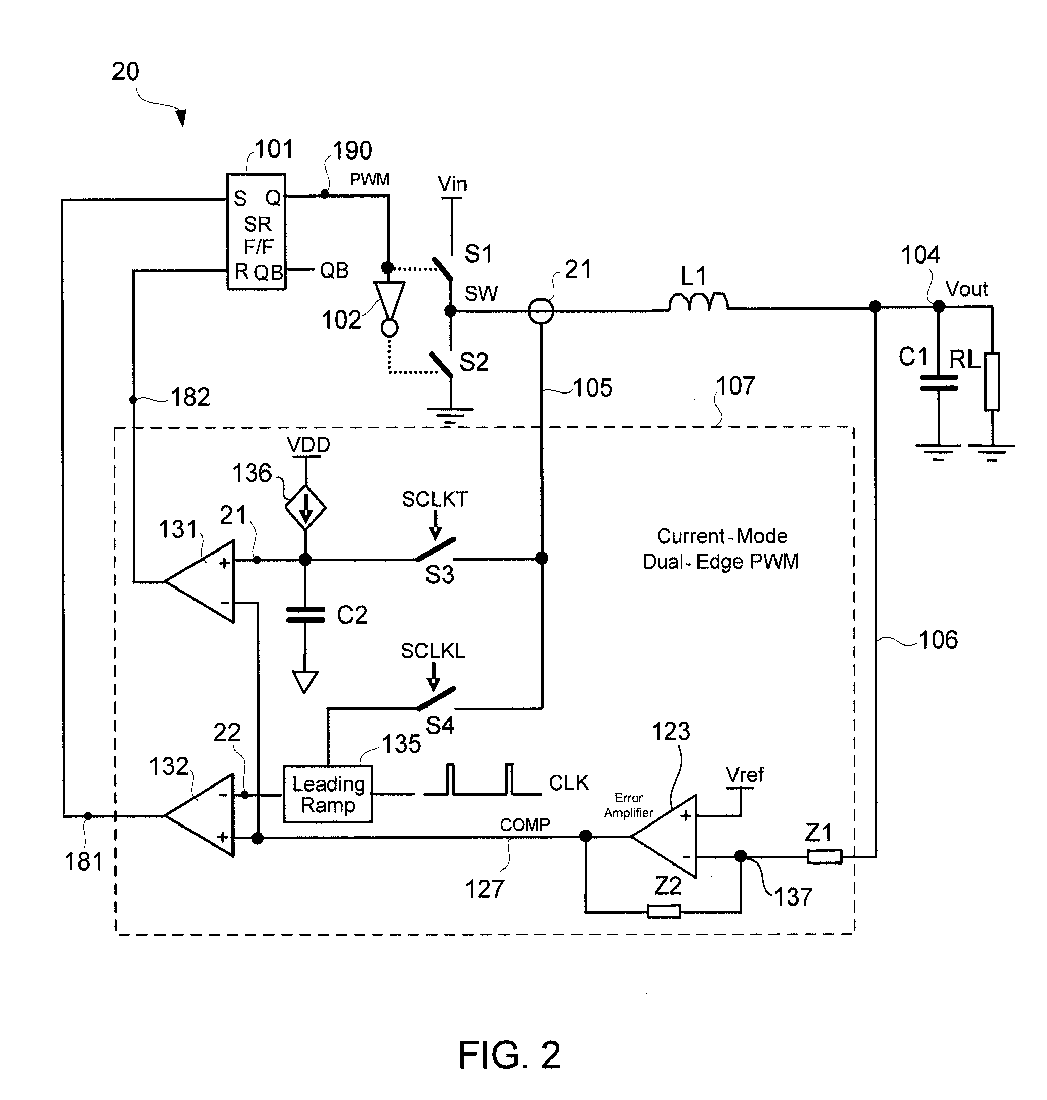 Voltage regulator with current-mode dual-edge pulse width modulation and non-linear control