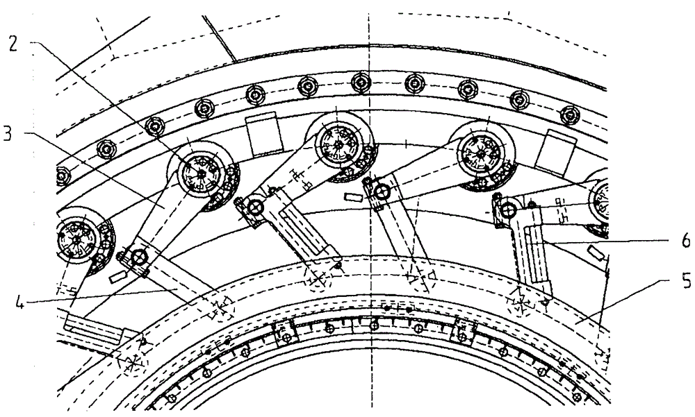 Guide vane assembly for continuous flow machines