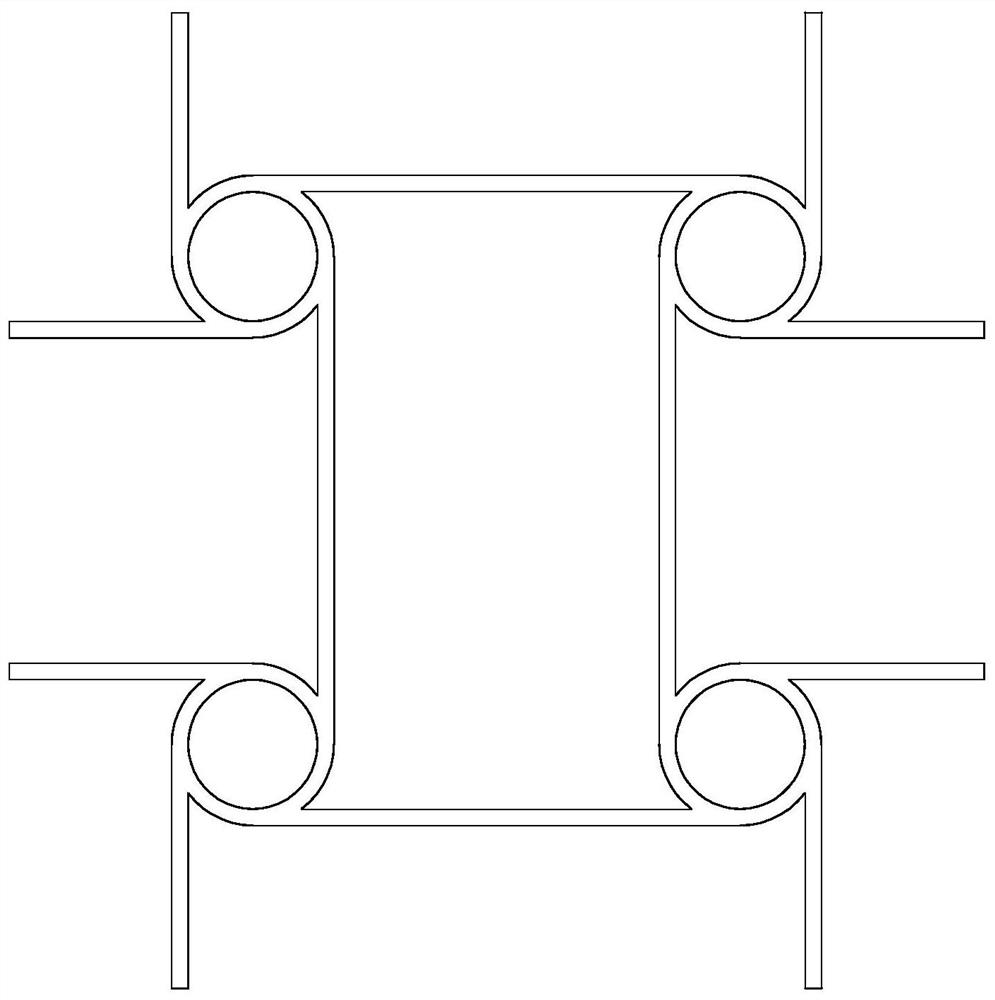 Anti-chiral structure, energy-absorbing buffer structure and vehicle body