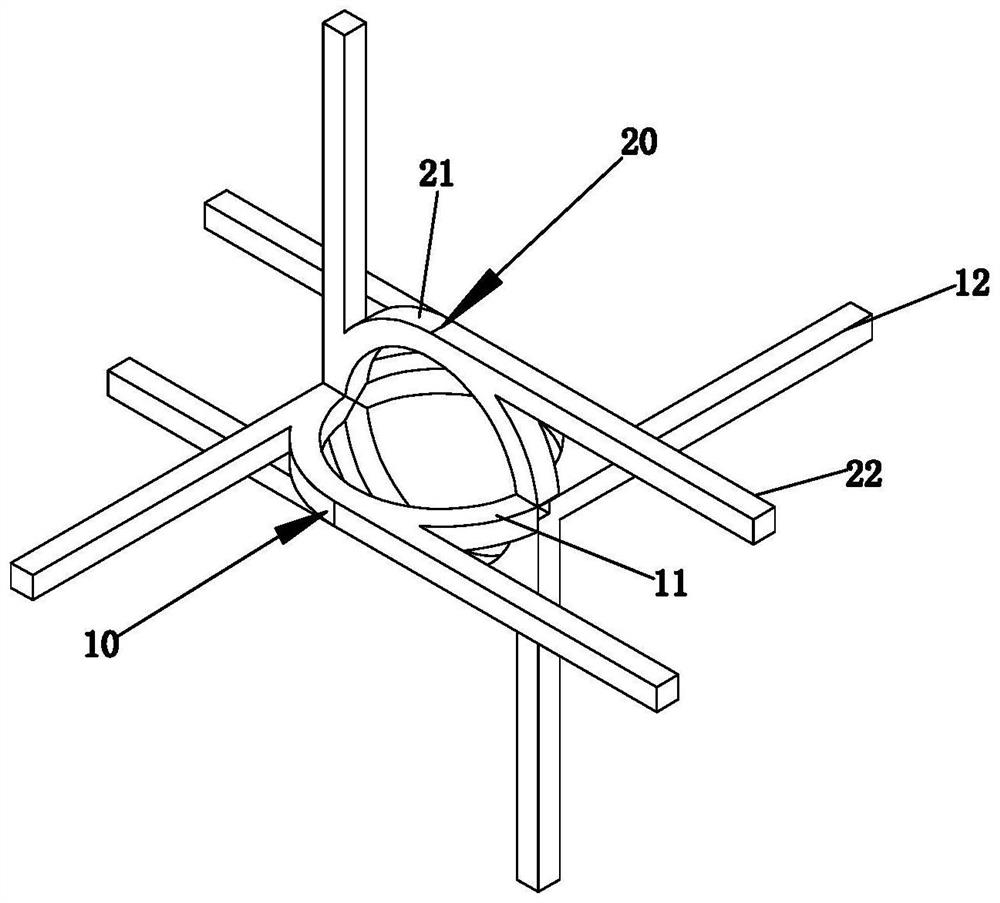 Anti-chiral structure, energy-absorbing buffer structure and vehicle body