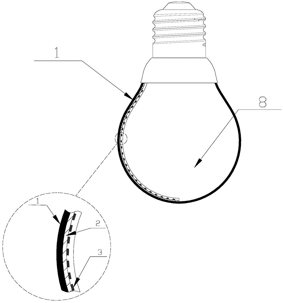 A LED lamp with a specific arrangement of light-emitting chips