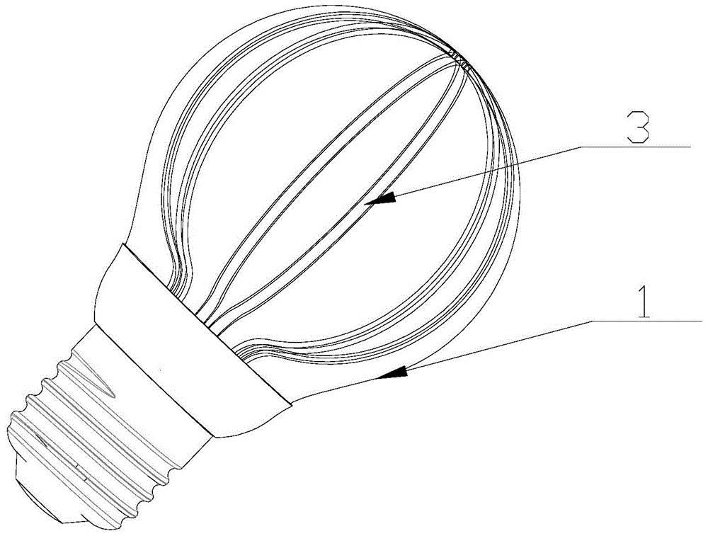 A LED lamp with a specific arrangement of light-emitting chips