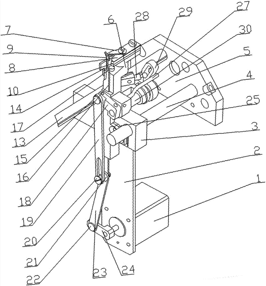 Shear device of full-computer glove machine