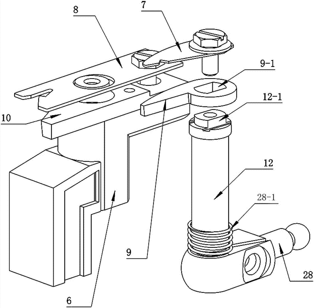 Shear device of full-computer glove machine