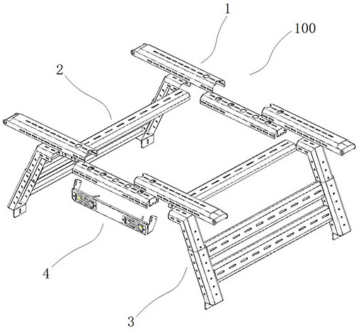 Multifunctional gantry type commodity shelf suitable for automobile