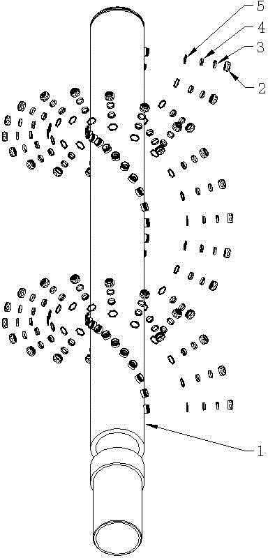 Cable pipe fitting spiral gathering connector