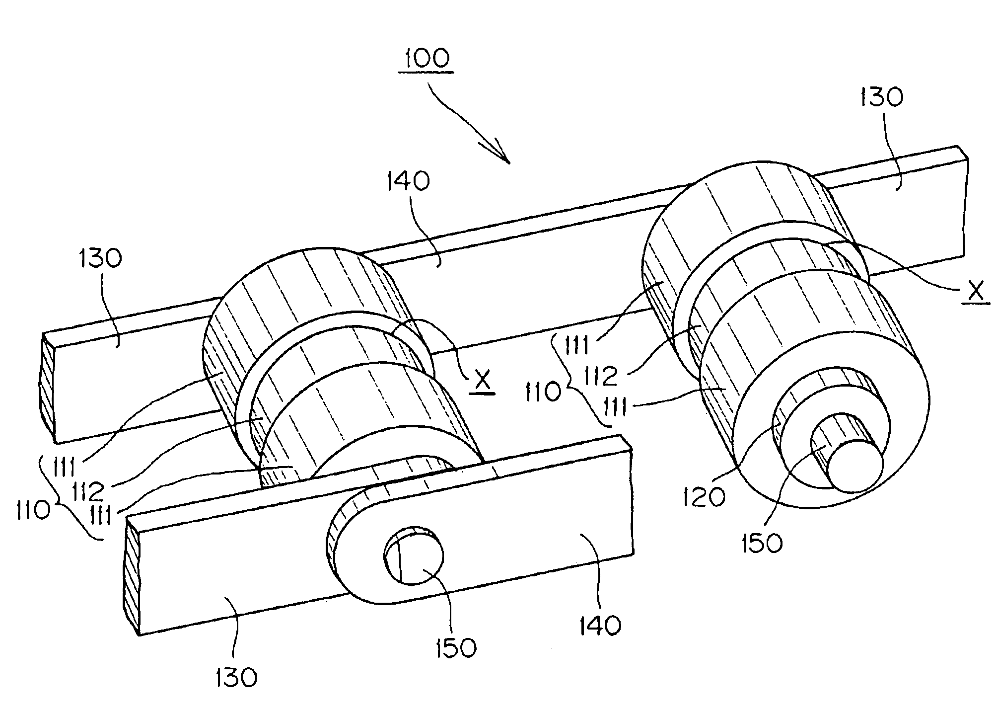 Abrasion sensing type conveyor chain and a method of judging degree of its abrasion