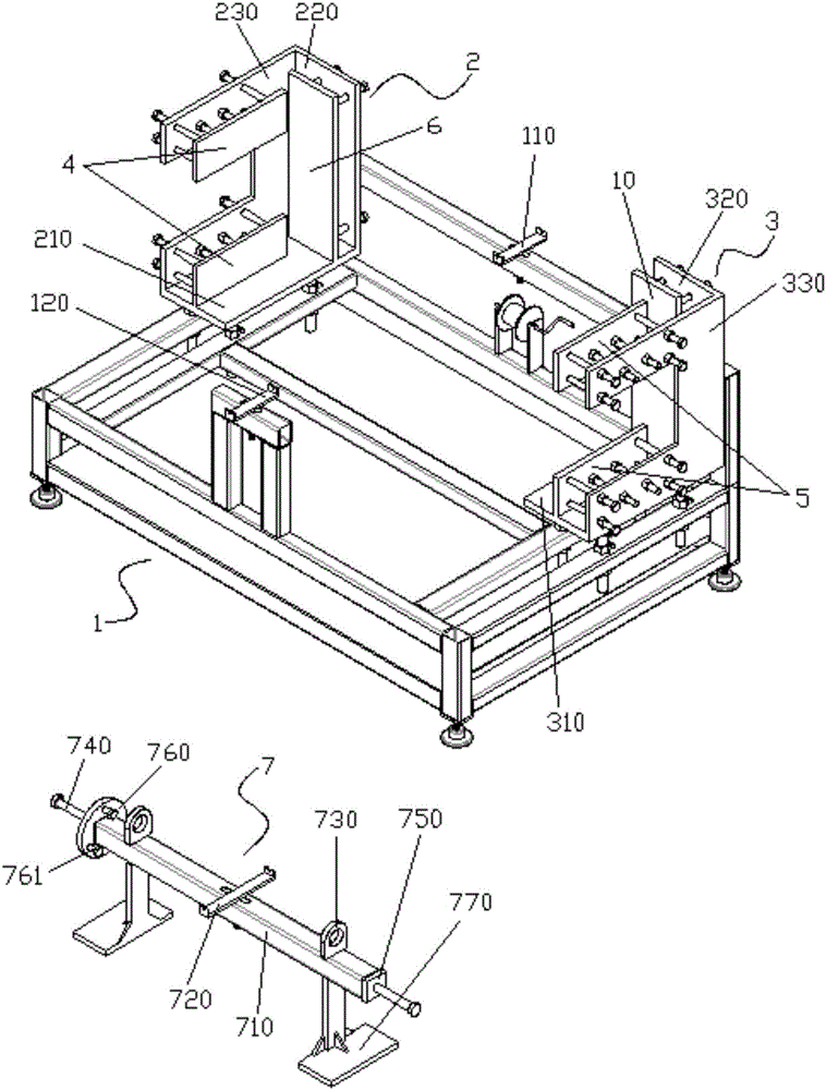 Assembly tool of escalator bridle