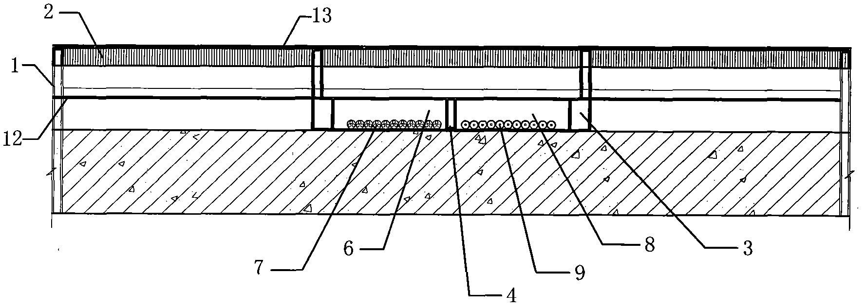 Ground comprehensive wire slot structure