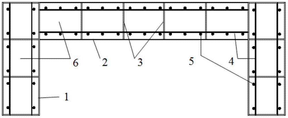 Groove-shaped multi-cavity shear wall with inbuilt reinforcing mesh and double steel plates and construction method