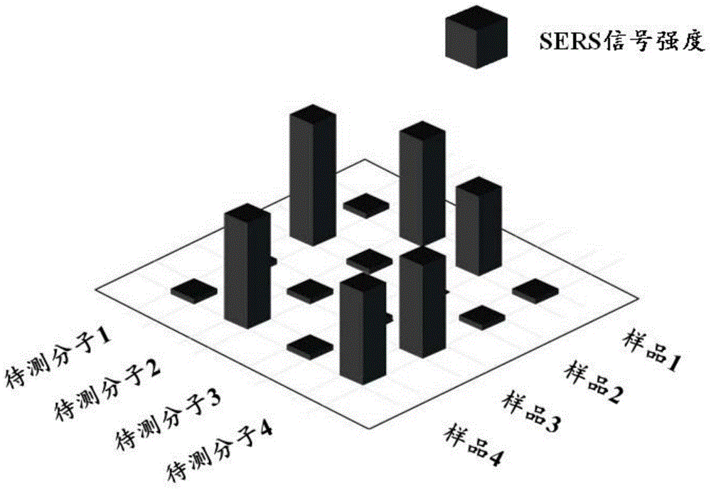 Three-dimensional code biological detection chip based on surface-enhanced Raman scattering (SERS) microflow platform as well as preparation method and detection method of biological detection chip