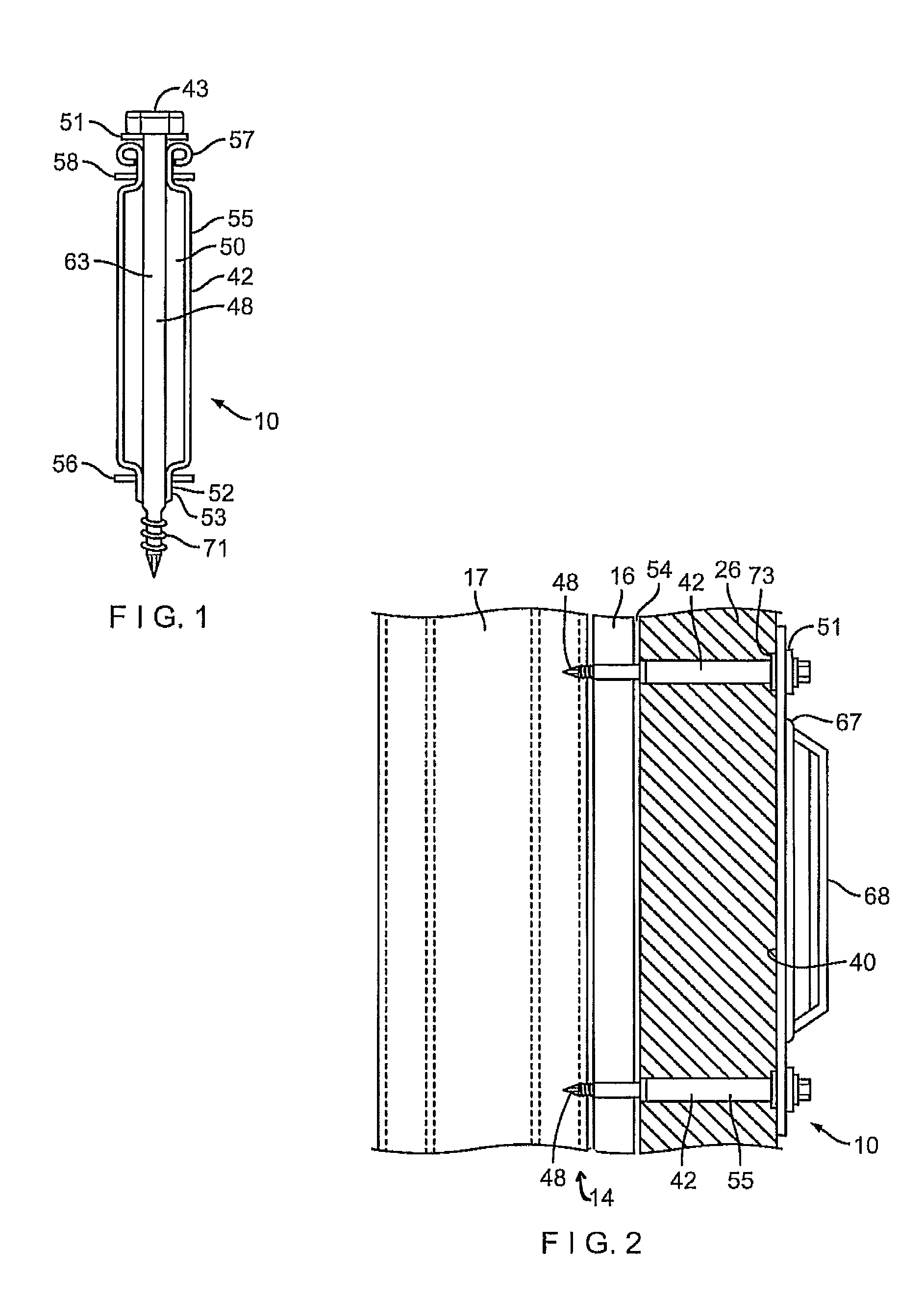 Thermally isolating tubule for wall anchor