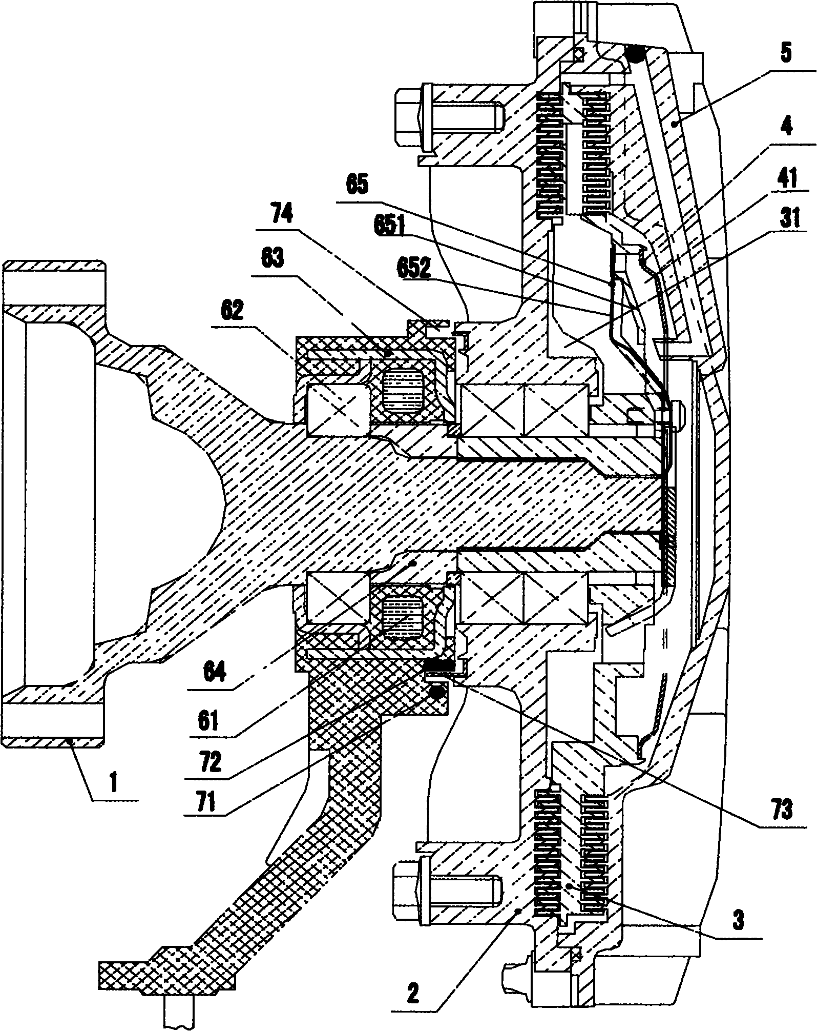 Clutch for electric control silicon-oil fan