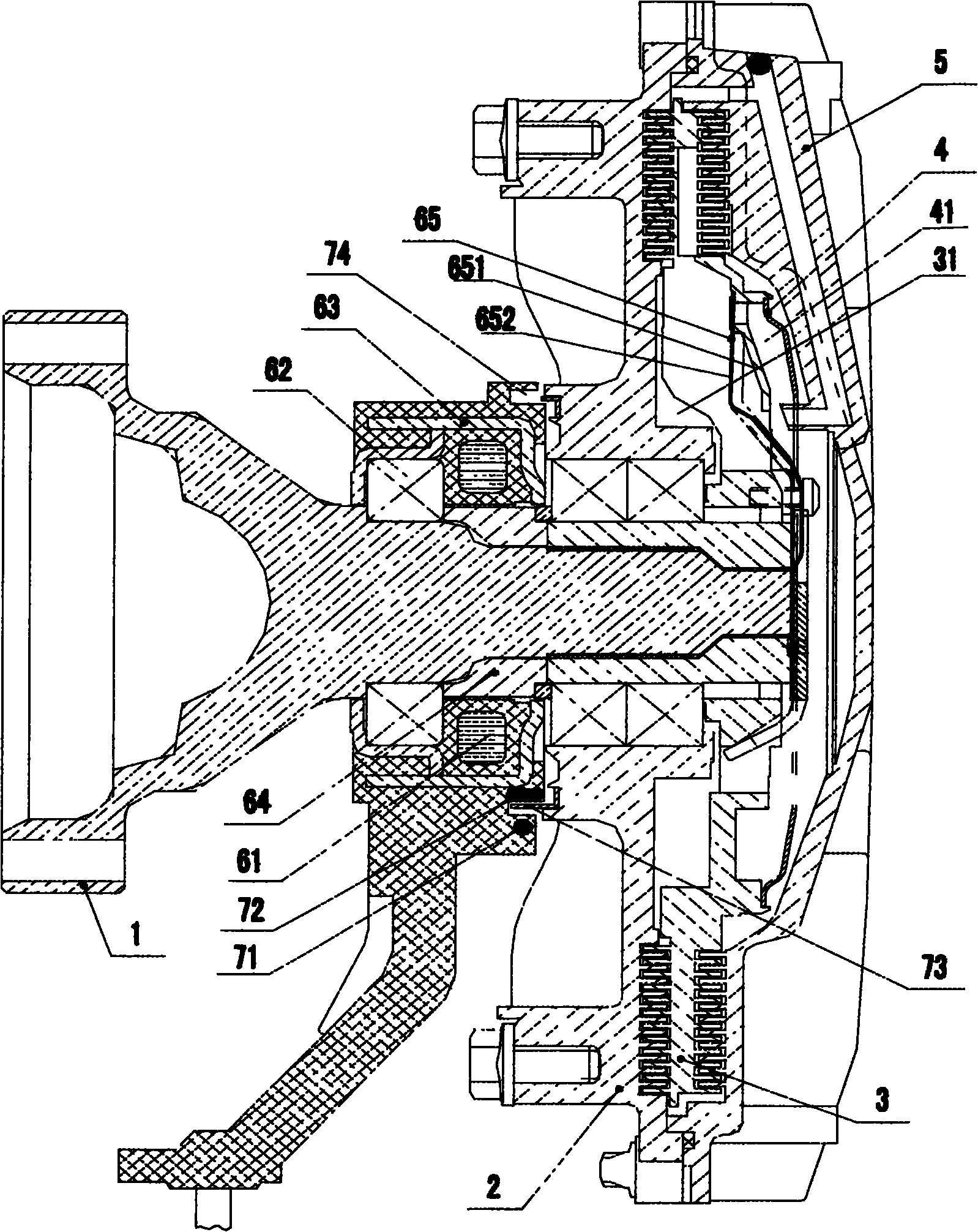 Clutch for electric control silicon-oil fan