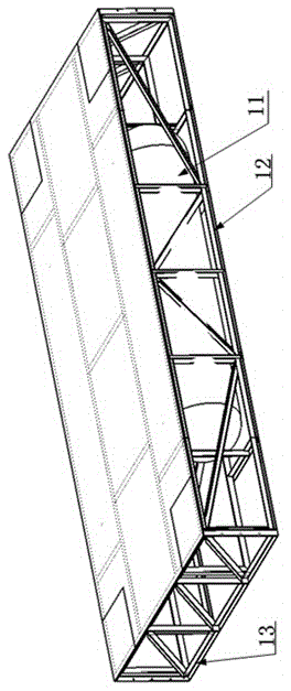 Flexible combined spliced target ship