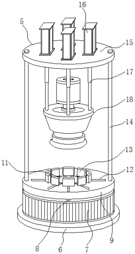 Bearing neck bush uniform stamping equipment with buffering and damping functions