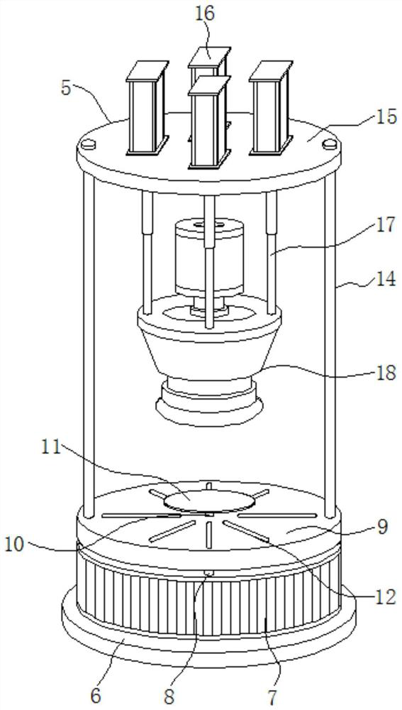 Bearing neck bush uniform stamping equipment with buffering and damping functions