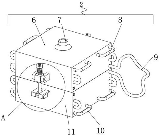 Aluminum alloy gravity casting die with good cooling effect