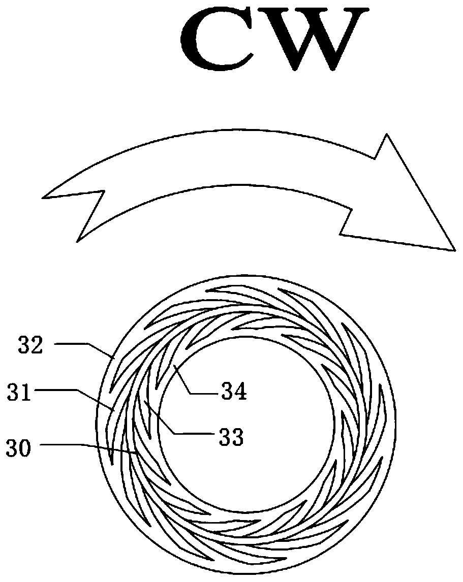 Fluid dynamic pressure type rear isolation sealing device for mechanical dry gas seal of turbine