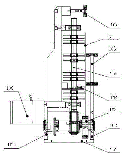 A glass vertical transfer to horizontal transfer device